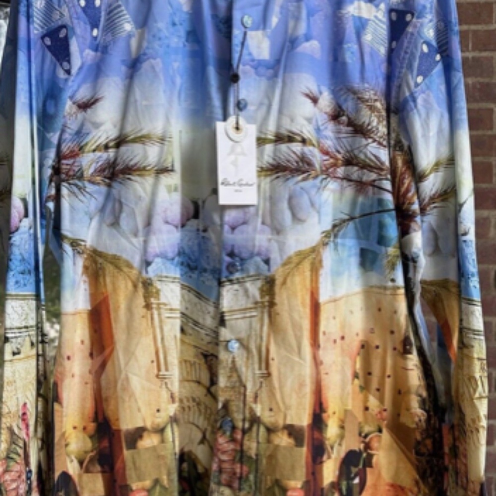 Robert Graham LIMITED EDITION Urban Sands Embroidered $398 NWT